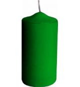 Svíčka válcová  40 x 80 mm tmavě zelená [4 ks]