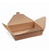 Food box (PAP/PE) nepromastitelný kraft `L` 195 x 138 mm 1400ml