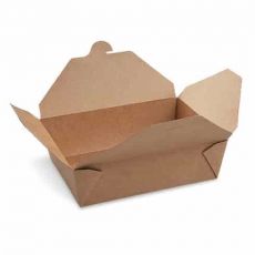 Food box (PAP/PE) nepromastitelný kraft `L` 195 x 138 mm 2500ml